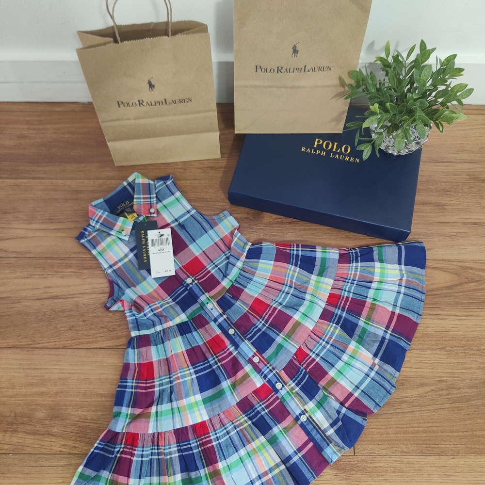 Ralph Lauren Kids Multicolor Plaid Dress